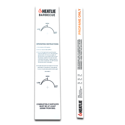 Heatlie BBQ LPG Labels