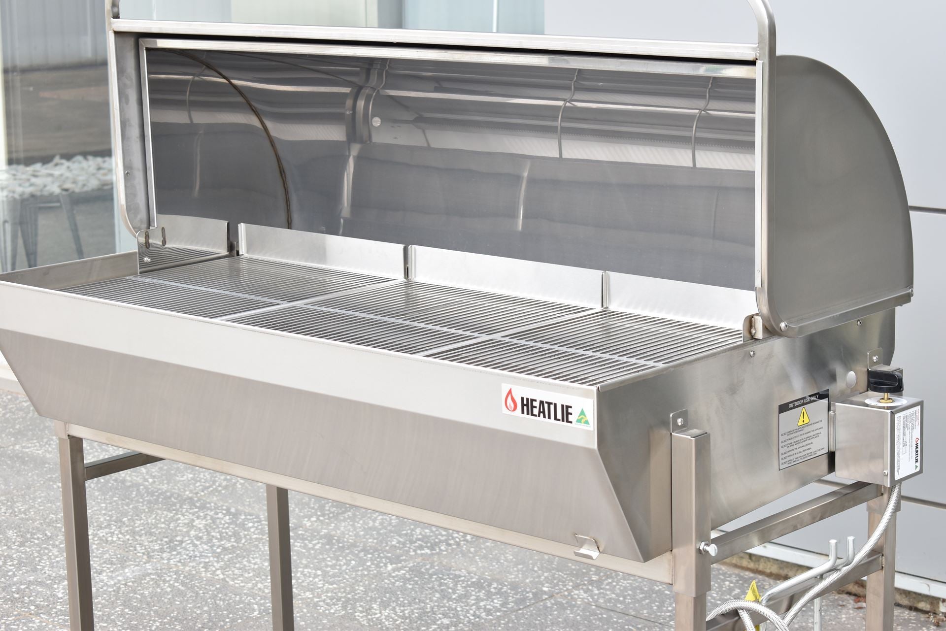 Heatlie Roaster Hood Open Internals